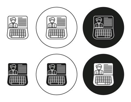 hr software icon mark set symbol for web application vector