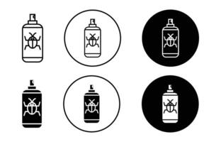 insecticide simple icon collection set on white background color vector