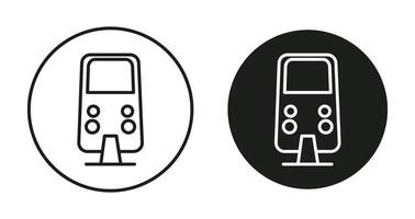 Monorail outlined icon contour line . Monorail flat and simple set design vector