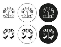 Irrigation linear thin line icon graphics. Irrigation set use for web ui or app vector