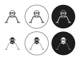 Lander simple symbol icon. Lander set in a editable stroke. vector