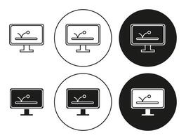 Motion Graphics flat line icon collection. Motion Graphics set in black and white color vector