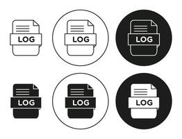 log file flat line icon set. log file Thin line illustration vector