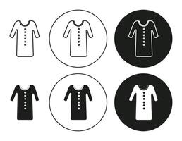 Kurta simple symbol icon. Kurta set in a editable stroke. vector