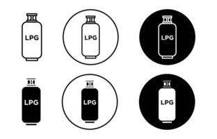 LPG icon mark set symbol for web application vector