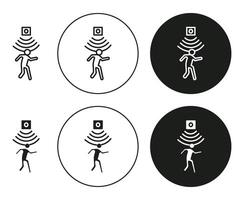 Motion sensor Outline Icon drawing set. Motion sensor for app web use vector
