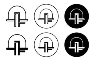 light emitting diode flat line icon set. light emitting diode Thin line illustration vector