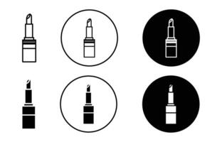 lipstick flat line icon set. Lipstick Thin line illustration vector