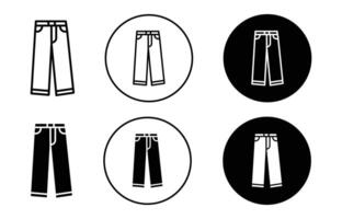 PANT TROUSER flat line icon set. PANT TROUSER Thin line illustration vector