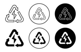renewable energy simple icon collection set on white background color vector