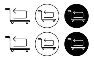 return purchase flat line icon set. return purchase Thin line illustration vector