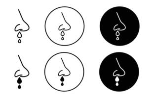 runny nose icon mark set symbol for web application vector