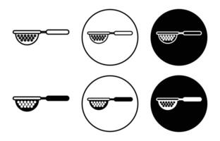 sieve simple icon collection set on white background color vector