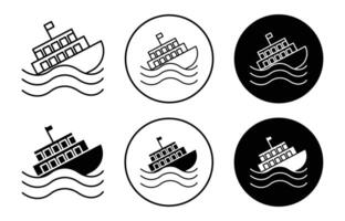 sinking icon sign set in outline style graphics design vector