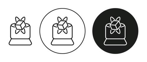 Simulator simple symbol icon. Simulator set in a editable stroke. vector