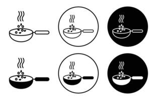 wok simple icon collection set on white background color vector