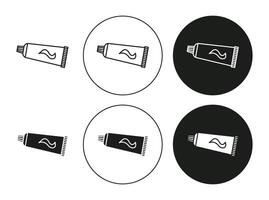 Toothpaste tube simple symbol icon. Toothpaste tube set in a editable stroke. vector