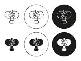 Web camera simple symbol icon. Web camera set in a editable stroke. vector