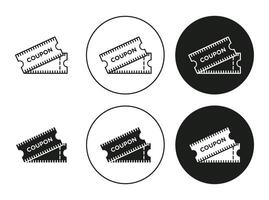 Voucher Outline Icon drawing set. Voucher for app web use vector