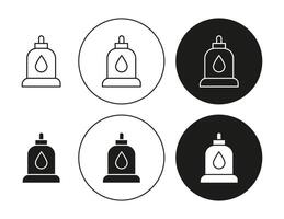 Sump Pump flat line icon collection. Sump Pump set in black and white color vector