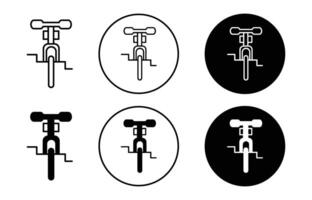 Unicycle simple icon collection set on white background color vector