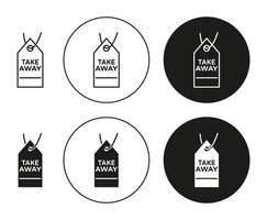 Take away linear art icon set. Take away mark for web vector