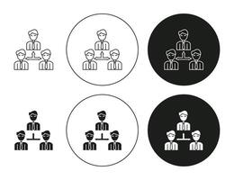 Third party flat line icon set. Third party Thin line illustration vector