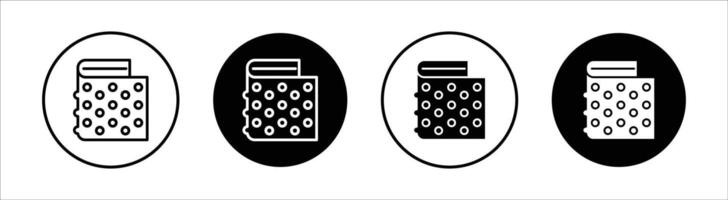 Bubble wrap flat line icon set. Bubble wrap Thin line illustration vector
