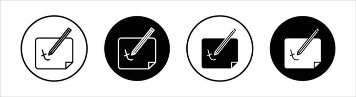 Annotation flat line icon set. Annotation Thin line illustration vector