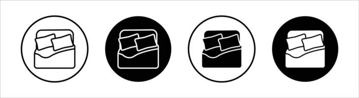 Bedding flat line icon set. Bedding Thin line illustration vector