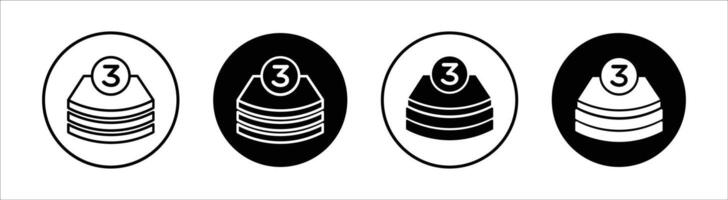 3 Layer flat line icon set. 3 Layer Thin line illustration vector