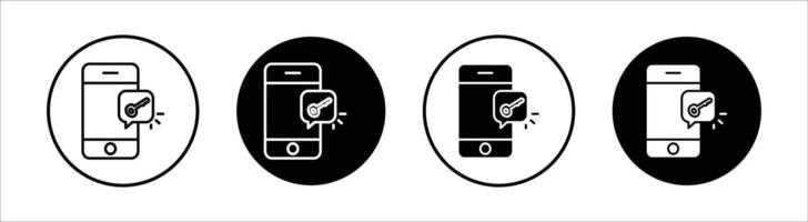 Activation code icon flat line icon set. Activation code iconThin line illustration vector