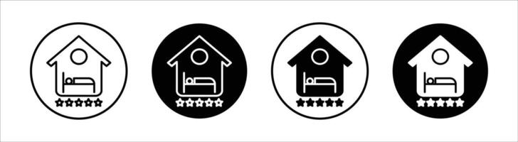 Accommodation flat line icon set. Accommodation Thin line illustration vector