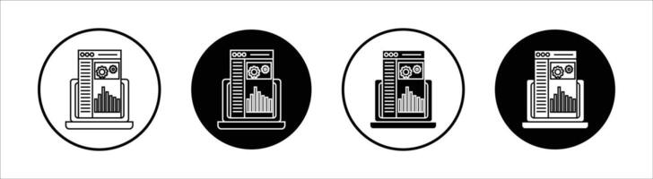 Admin panel flat line icon set. Admin panel Thin line illustration vector