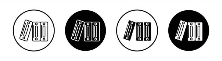 Binder flat line icon set. Binder Thin line illustration vector