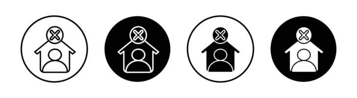 Account closed icon mark in filled style vector