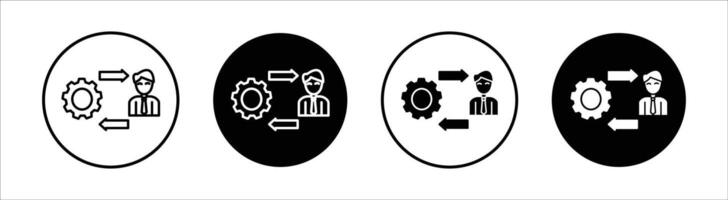 Approach flat line icon set. Approach Thin line illustration vector