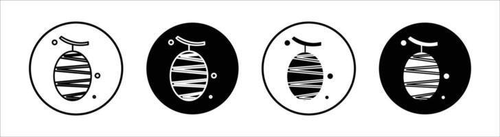 Cocoon flat line icon set. Cocoon Thin line illustration vector