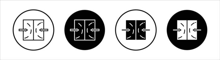 Elastic flat line icon set. Elastic Thin line illustration vector