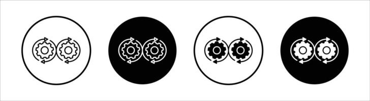 Dev ops flat line icon set. Dev ops Thin line illustration vector