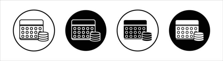 Data table flat line icon set. Data table Thin line illustration vector