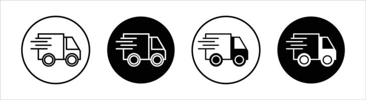 Express delivery flat line icon set. Express delivery Thin line illustration vector