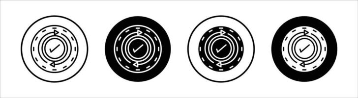 Consistency flat line icon set. Consistency Thin line illustration vector