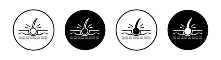 Epilation icon mark in filled style vector