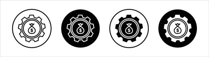 Compensation flat line icon set. Compensation Thin line illustration vector