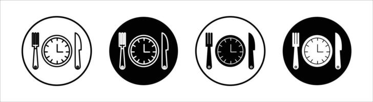 Intermittent fasting flat line icon set. Intermittent fasting Thin line illustration vector