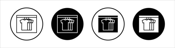 Garment flat line icon set. Garment Thin line illustration vector