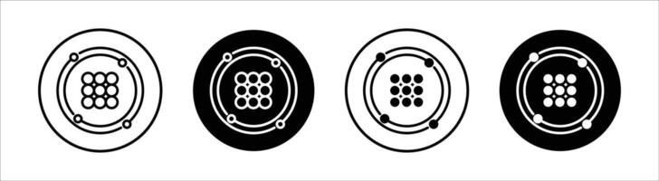 High density flat line icon set. High density Thin line illustration vector