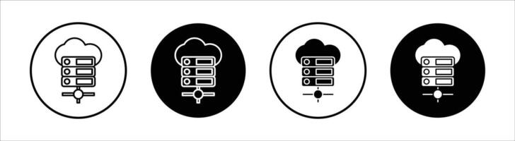 Hosting flat line icon set. Hosting Thin line illustration vector