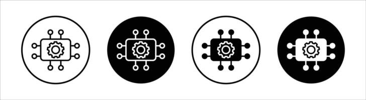 ICT flat line icon set. ICT Thin line illustration vector